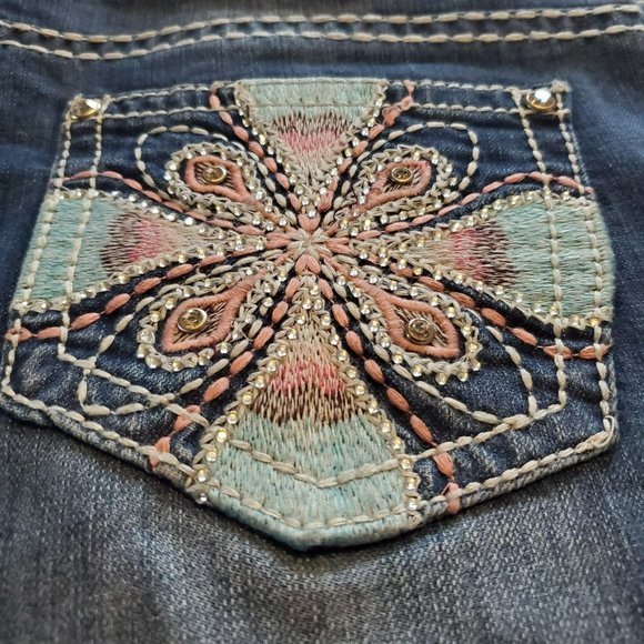 Live Hard Jeans Size 12 Bootcut Flare RN94894 - Picture 5 of 14